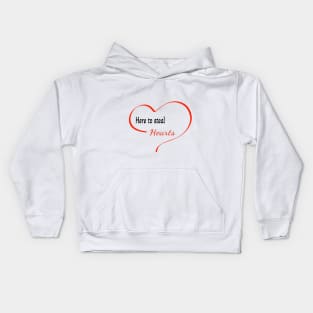 Here to steal hearts 1 Kids Hoodie